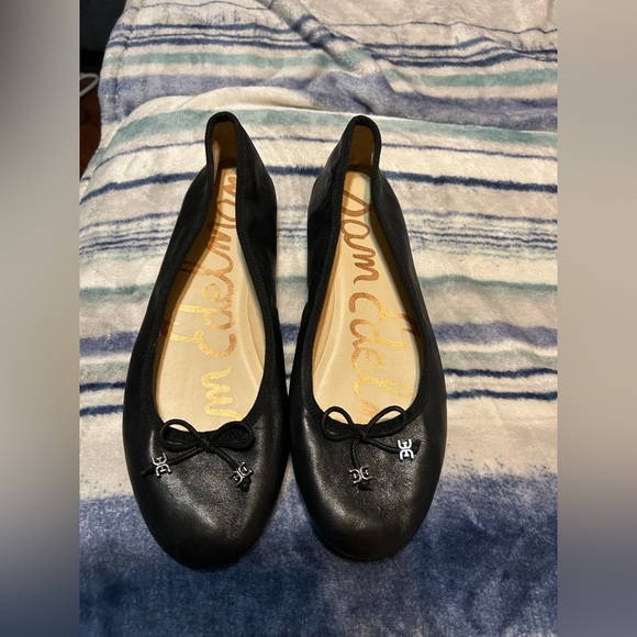 Sam Edelman Shoes - Sam Edelman Black Leather Bow Ballet Flats